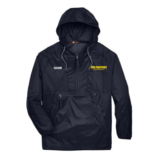 Harriton - Unisex Packable Hooded Nylon Jacket - Embroidered Logo **Add Name for $5! ** Thumbnail